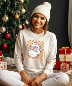 Boho Santa Graphic Long Sleeve Tee Ave Shops